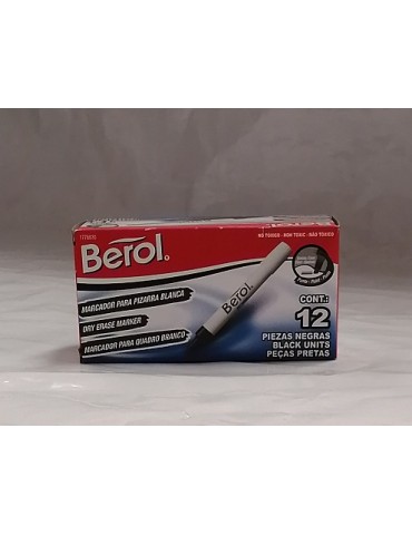 MARCADOR BEROL P/PINTARRON NEGRO C/12PZ 1776830     X/12