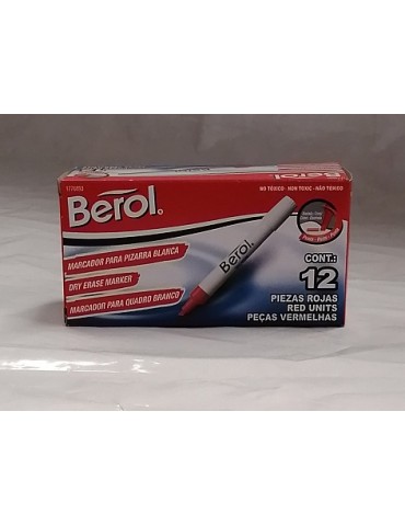 MARCADOR BEROL P/PINTARRON ROJO C/12PZ 1776892      X/12