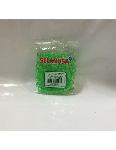 BOLITA PLASTICO 2 SEDERIA T/DONA VERDE LIMON 029 C/100PZ