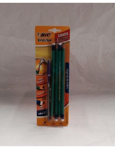 LAPIZ BIC GRAFITO EVOLUTION BLC/4PZ + BOL 963467    X/24