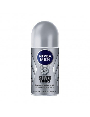 DESOD. NIVEA ROLL-ON SILVER PROTECT MEN 50ML     X/12