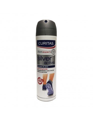 DESOD.CURITAS AEROSOL P/PIES SILVER ACTIVE 150ML     X/12