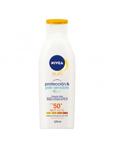 PROTECTOR SOLAR NIVEA 50FPS PIEL SENSIBLE 125ML     X/6
