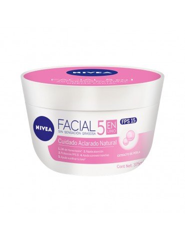 CREMA NIVEA FACIAL 5-1 ACLARADO NATURAL 375ML     X/12