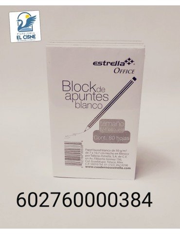 CUADERNO ESTRELLA APUNTES ESQUELA 1/4 80HJS    X/200