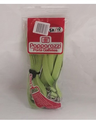 CORDON PAPARAZZI EJECUTIVO VERDE NEON C/12PZ