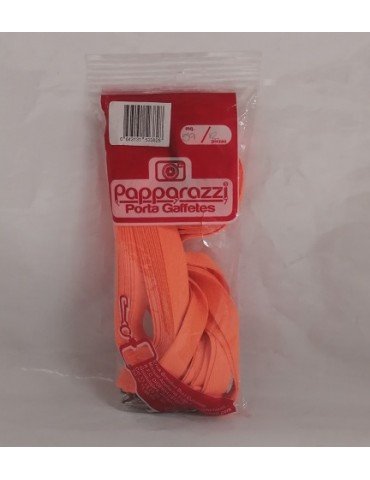 CORDON PAPARAZZI EJECUTIVO NARANJA NEON C/12PZ