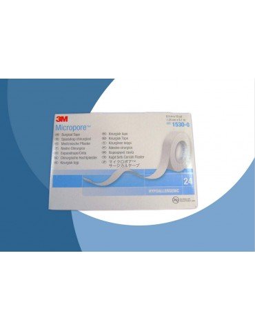 TELA MICROPORE 3M BLANCA 1.25CM X 9.1M C/24PZ     X/10