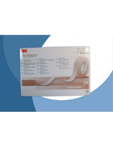 TELA MICROPORE 3M PIEL 1.25CM X 9.1M C/24PZ     X/10