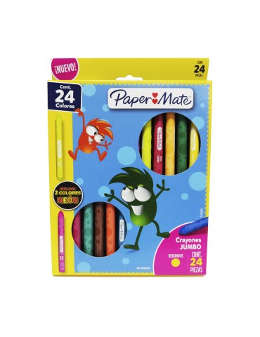CRAYON PAPER MATE JUMBO C/24PZ + 2 NEON 2120356     X/36
