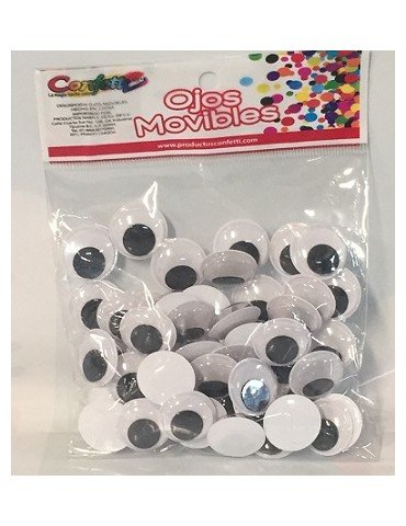 OJOS MOVIBLES CONFETTI 18 C/50PZ