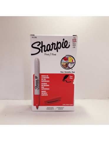 MARCADOR SHARPIE FINO ROJO C/12PZ 1812766/30002B    X/12 O X/24