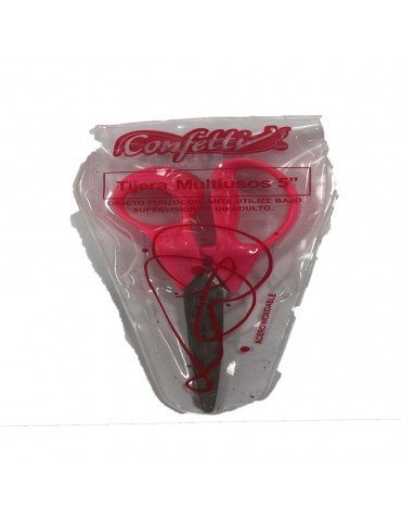 TIJERA CONFETTI MULTIUSOS 5 BLC/1PZ     X/12