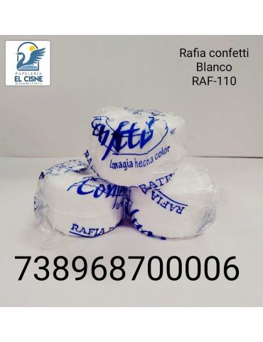 RAFIA CONFETTI BLANCO 100GRS 110      X/200
