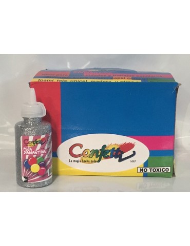 PEGADIAMANTINA CONFETTI PLATA 60ML 800