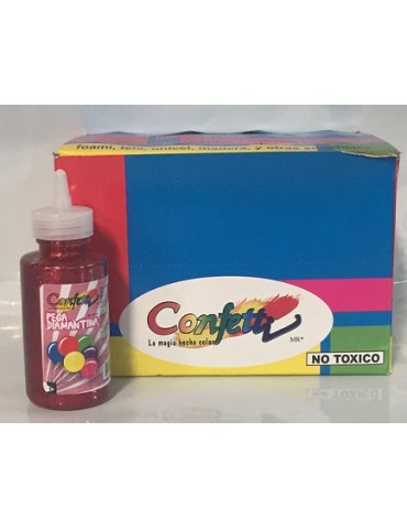 PEGADIAMANTINA CONFETTI ROJO 60ML 803