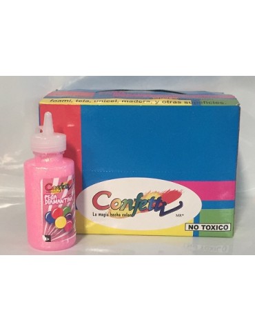 PEGADIAMANTINA CONFETTI ROSA 60ML 843
