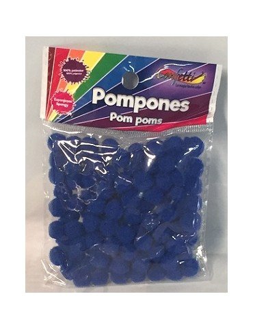 POMPOM CONFETTI 8 AZUL REY C/100PZ