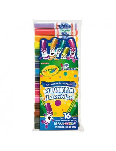 PLUMONES PIP SQUEAKS CRAYOLA C/16PZ     X/24