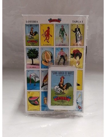 LOTERIA GALLO GRANDE C/10 TABLAS     X/100