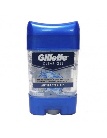 DESOD.GILLETTE GEL CLEAR ANTIBACTERIAL 82GRS     X/12