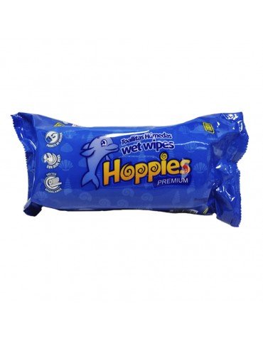TOALLAS HUMEDAS HOPPIES AZUL C/80     X/20
