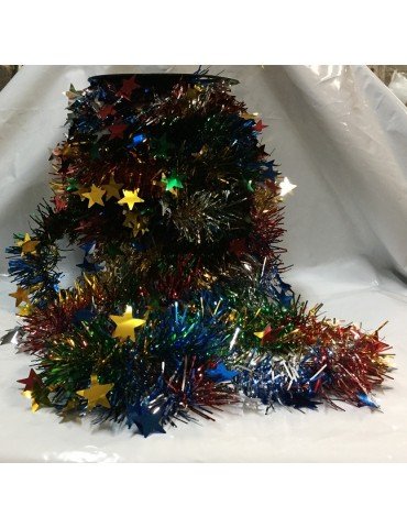 ESCARCHA NAVIPLASTIC 535033-11  ESTRELLAS MULTICOLOR 20MTS  X/12