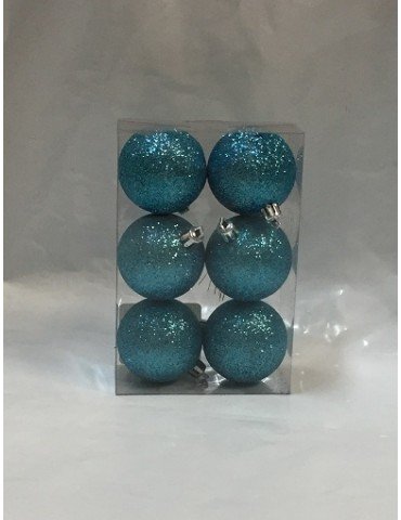 ESFERA NAVIPLASTIC DIAMANTADA TURQUESA C/6P 4423-08        X/72