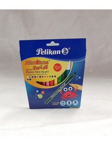 PLUMONES PELIKAN MARKANA TWIST C/12 SURT     X/48