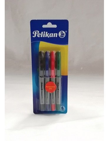 MARCADOR PELIKAN MERKER 240 SURTIDO BL/4PZ      X/100