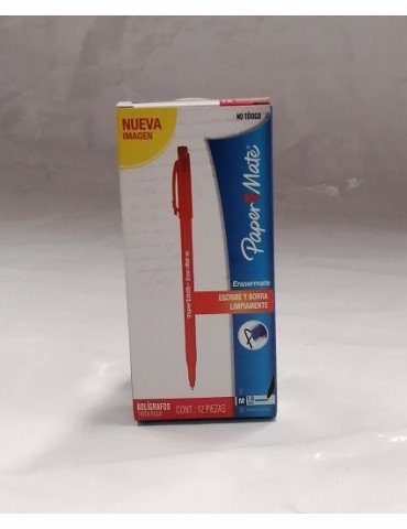 BOL. ERASER MATE ROJO C/12PZ      X/12